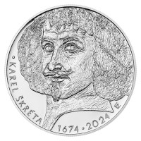 Strieborná minca 200 Kč Karel Škréta 350. výročie úmrtia STANDARD