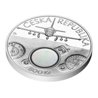Strieborná minca ČNB 500 Kč Cvičné lietadlo Aero L-39 Albatros PROOF