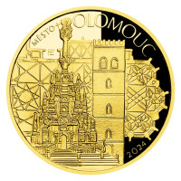 Zlatá minca ČNB 5.000 Kč Olomouc PROOF