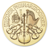 Zlatá minca Wiener Philharmoniker 1/10 oz 2021