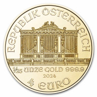 Zlatá minca Wiener Philharmoniker 1/25 oz